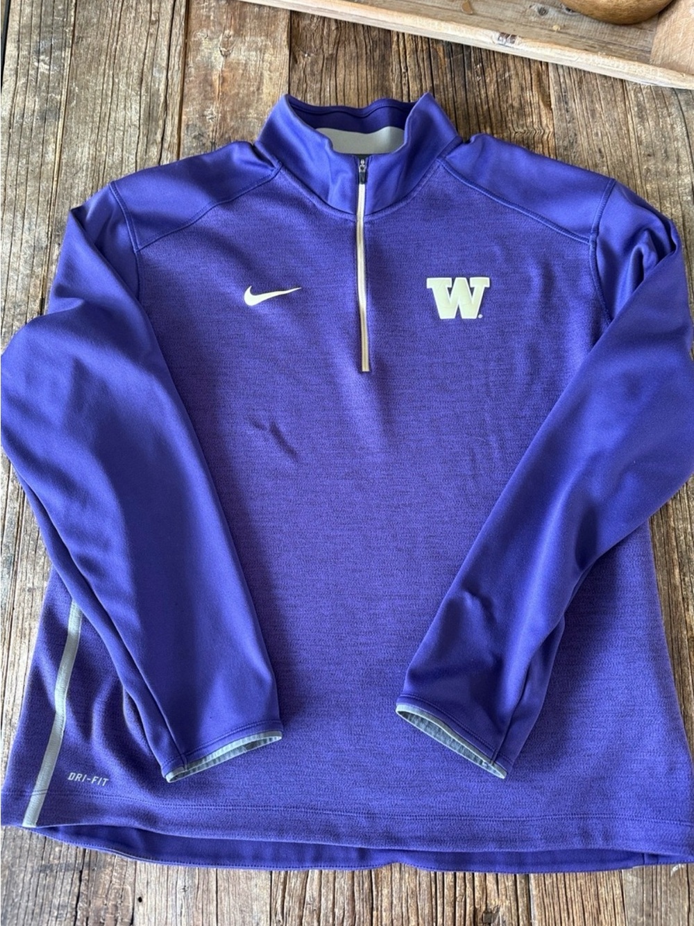 Nike Purple 1/4 Zip Dri-FIT Pullover with White Logos XXL